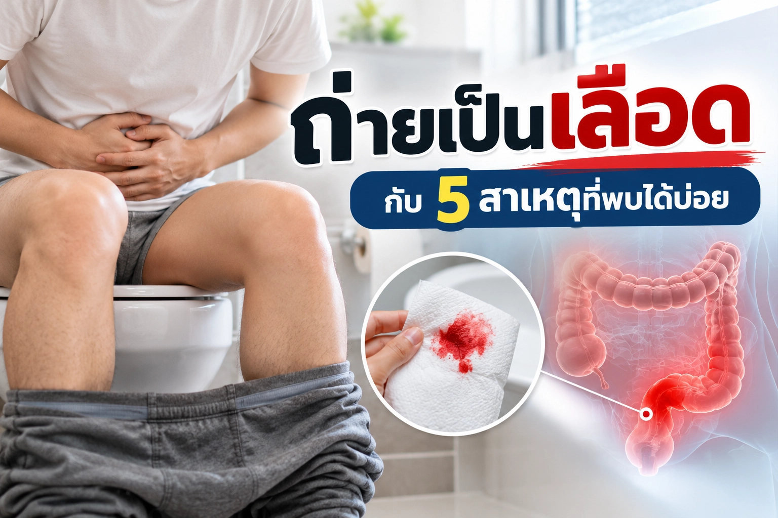 ถ่ายเป็นเลือด กับ 5 สาเหตุที่พบได้บ่อย